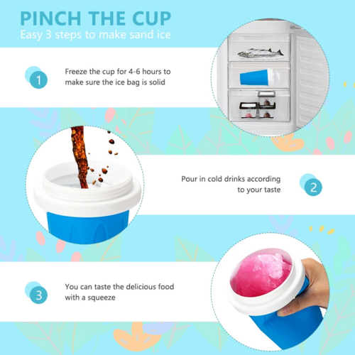 Quick Frozen Smoothies Slushy Cup Refrigeration Pinch Cup